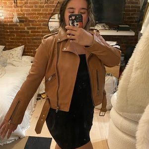 *Spring Sale* All Saints Balfern Leather Biker Jacket US 10 - Rose